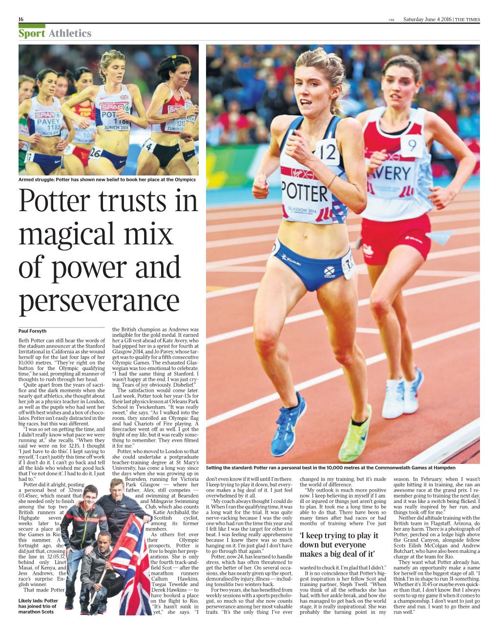 Potter Trusts in Magical Mix of Power and Perseverance