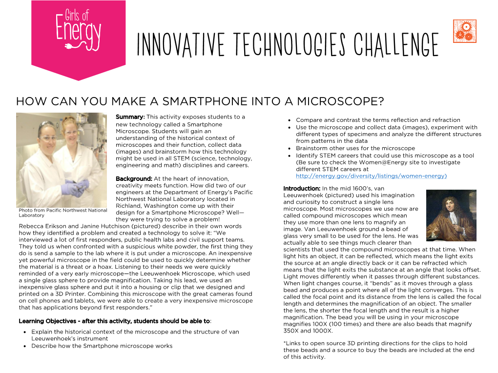 Innovative Technologies Challenge