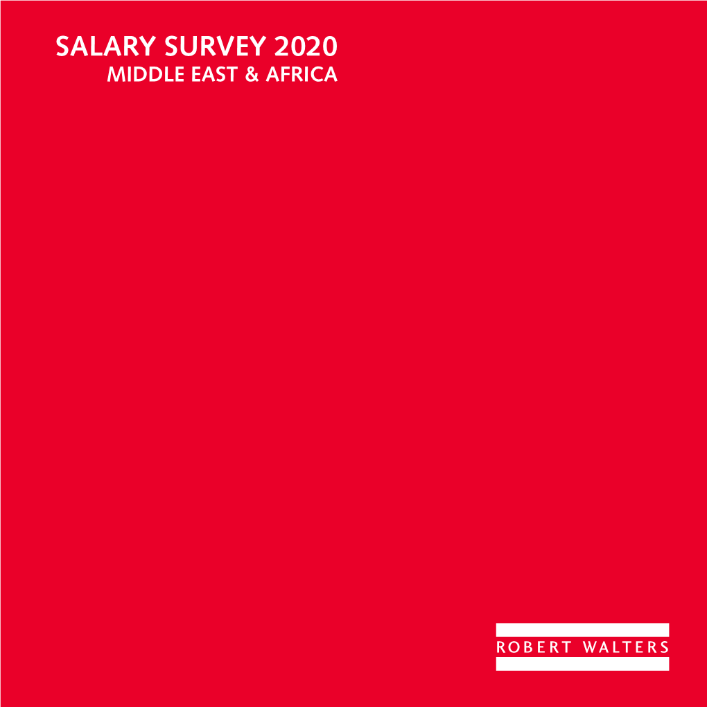 Salary Survey 2020 Salary Survey 2020 Middle East & Africa