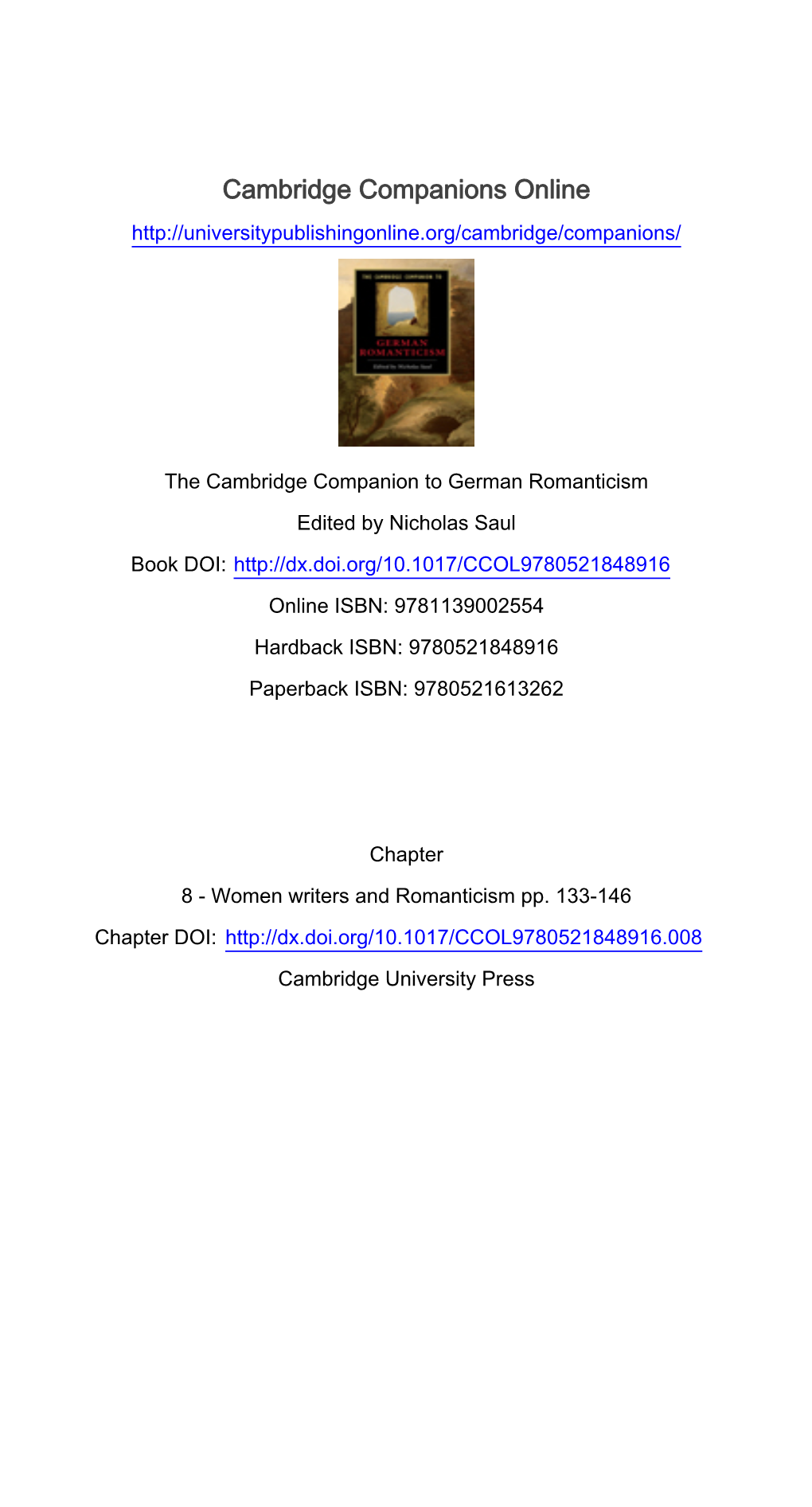 Cambridge Companions Online