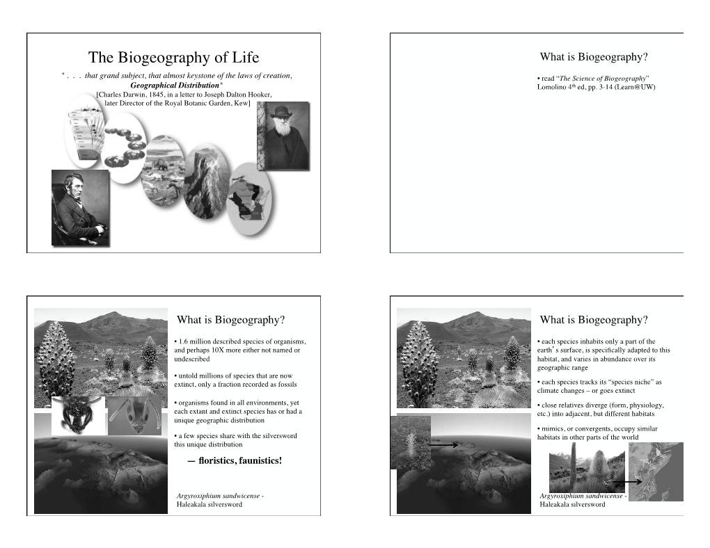 The Biogeography of Life What Is Biogeography?