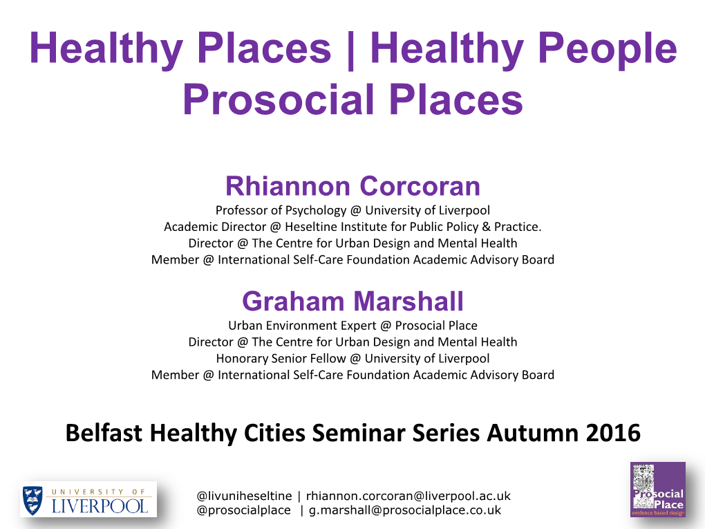 Rhiannon Corcoran Graham Marshall Presentation