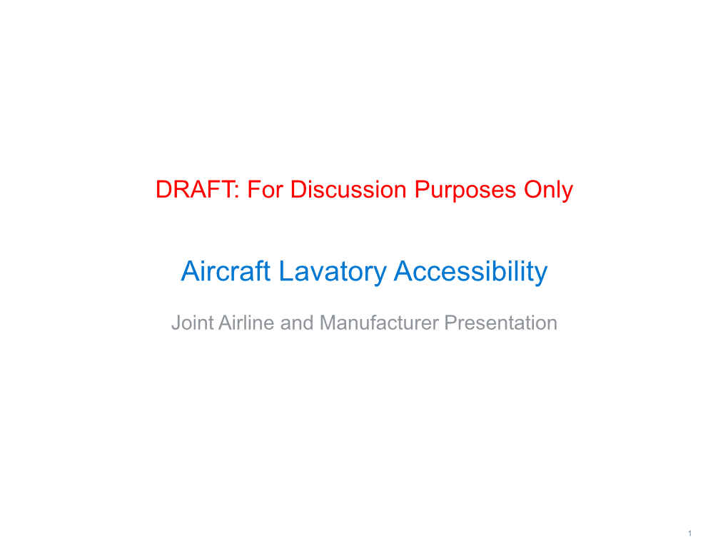 Aircraft Lavatory Accessibility