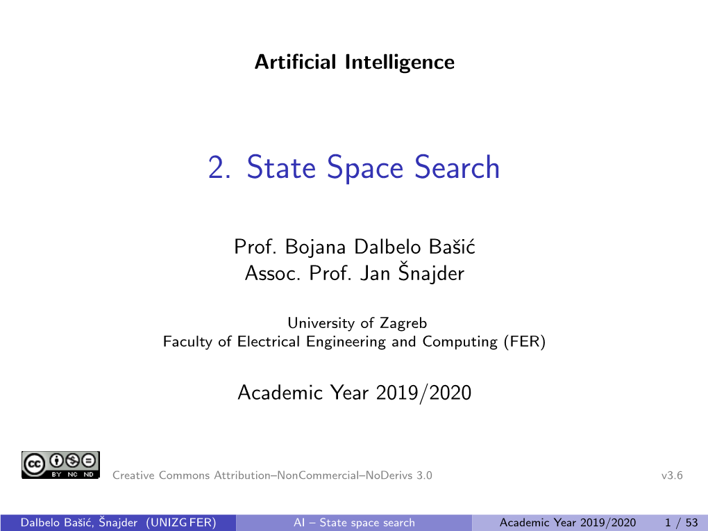 2. State Space Search