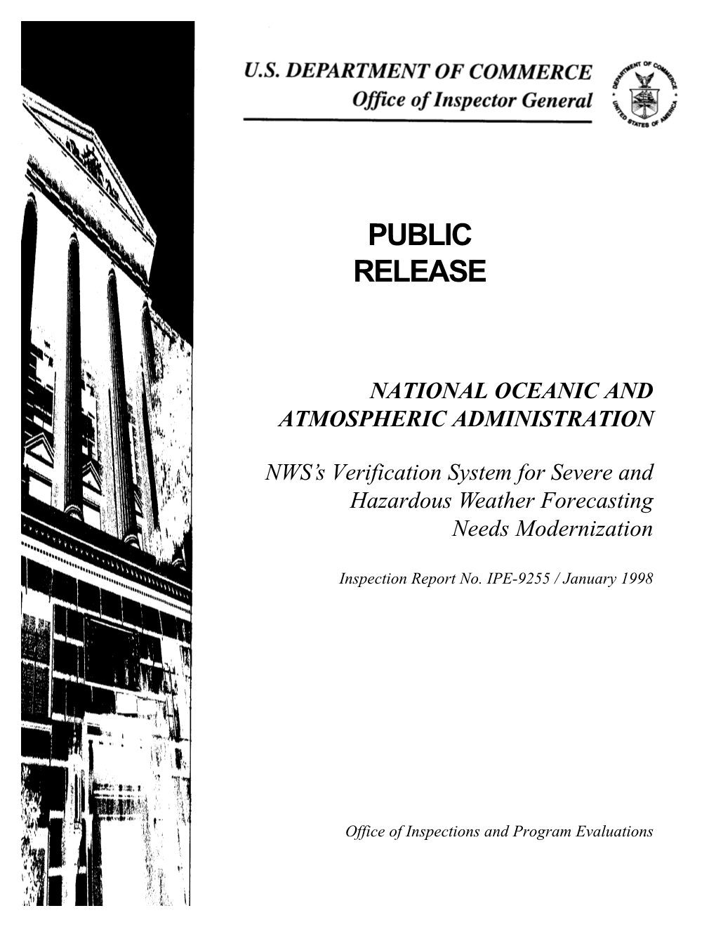 NWS's Verification System for Severe and Hazardous Weather Forecasting Needs Modernization