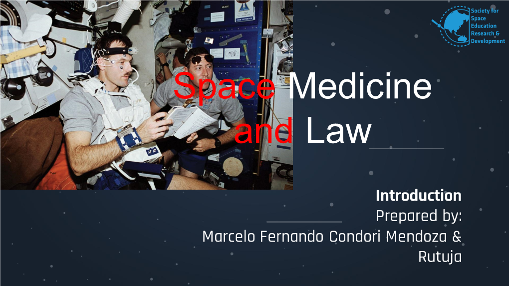 Space Medicine and Law