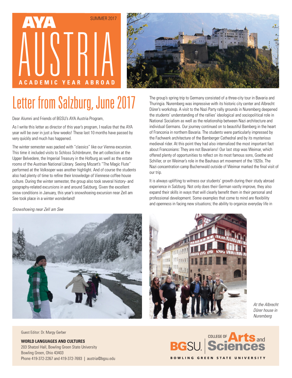 Letter from Salzburg, June 2017 Thuringia