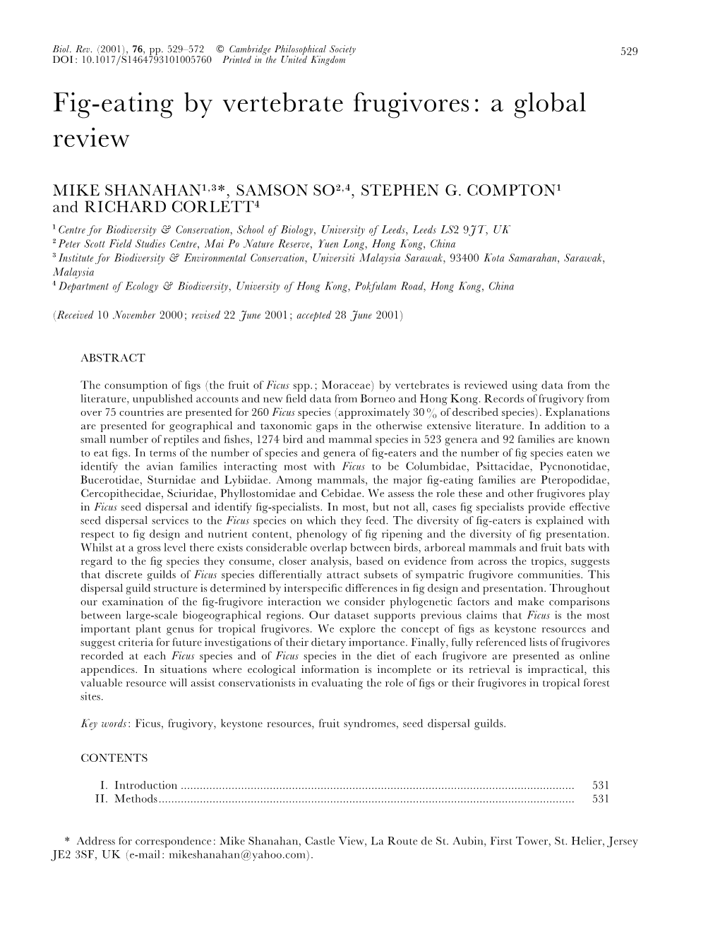 (2001). 'Fig-Eating by Vertebrates Frugivores: a Global Review'