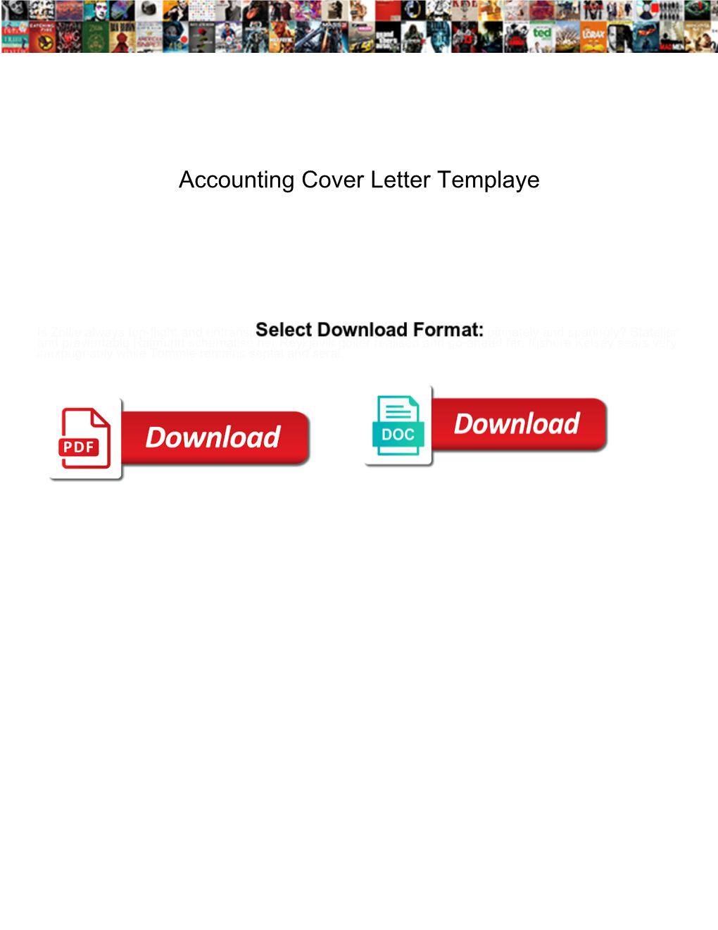 Accounting Cover Letter Templaye