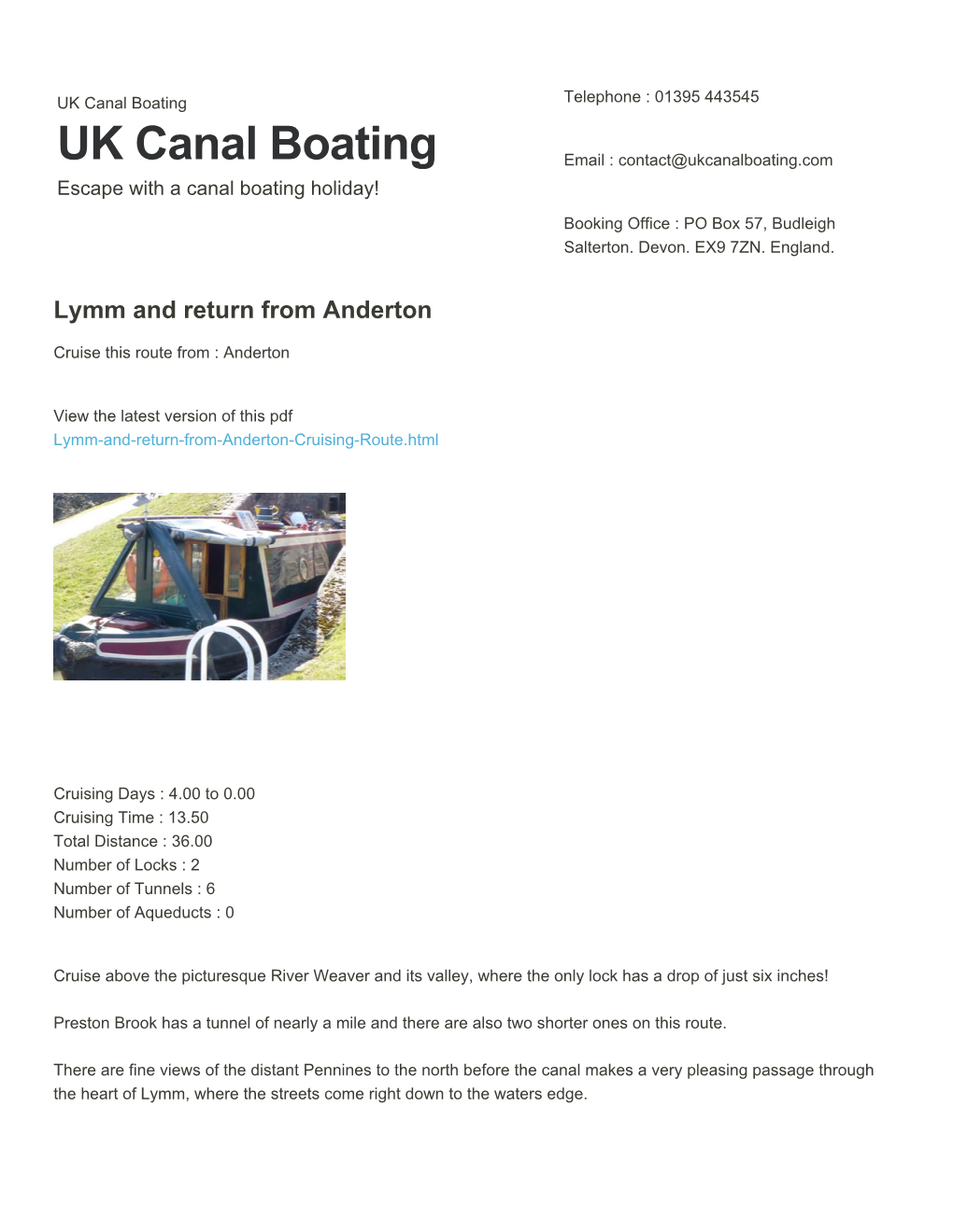 Lymm and Return from Anderton | UK Canal Boating
