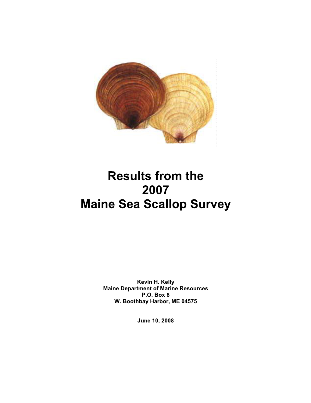 2007 Cobscook Bay Sea Scallop Survey Report