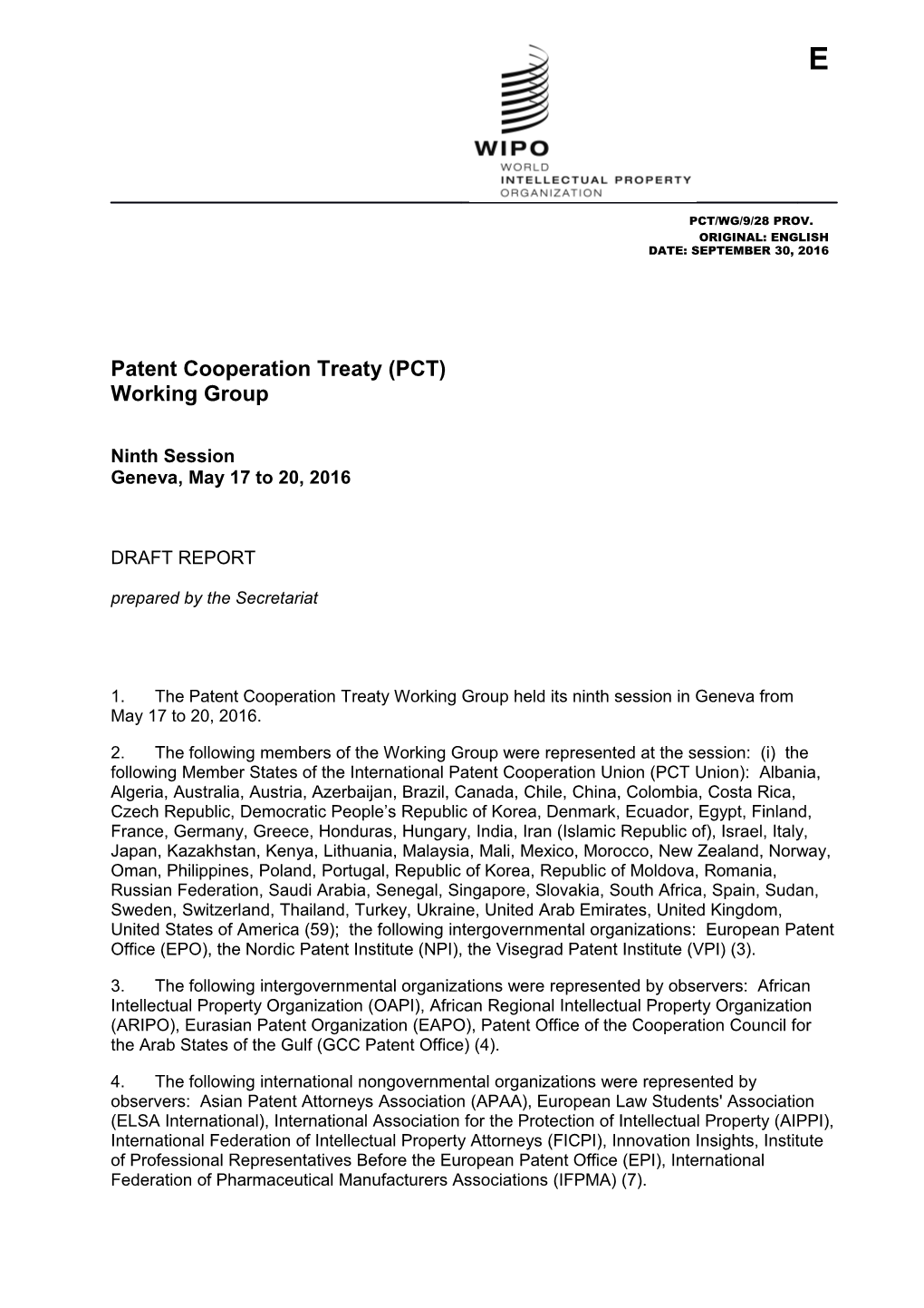 Patent Cooperation Treaty (PCT)