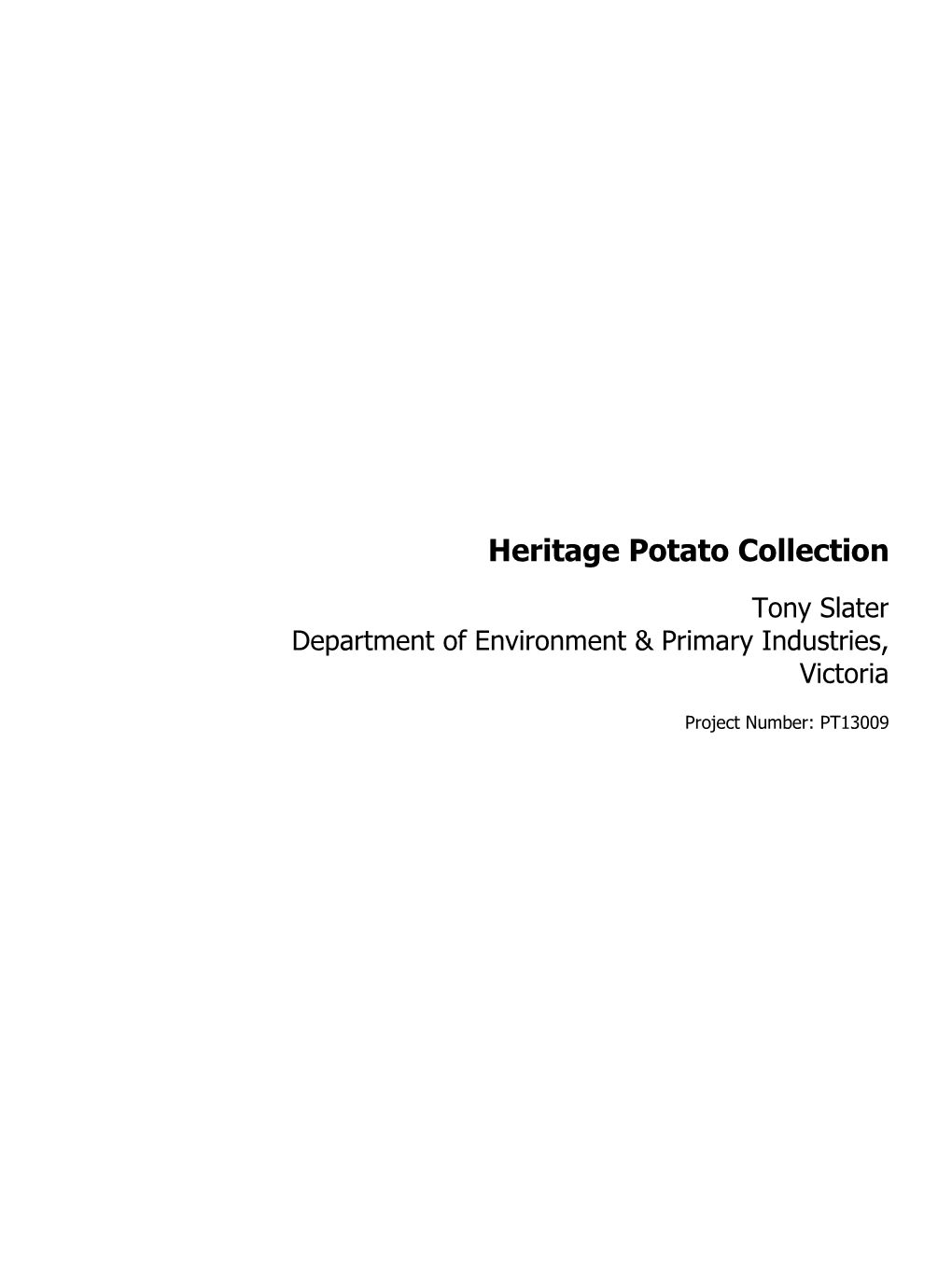 Heritage Potato Collection