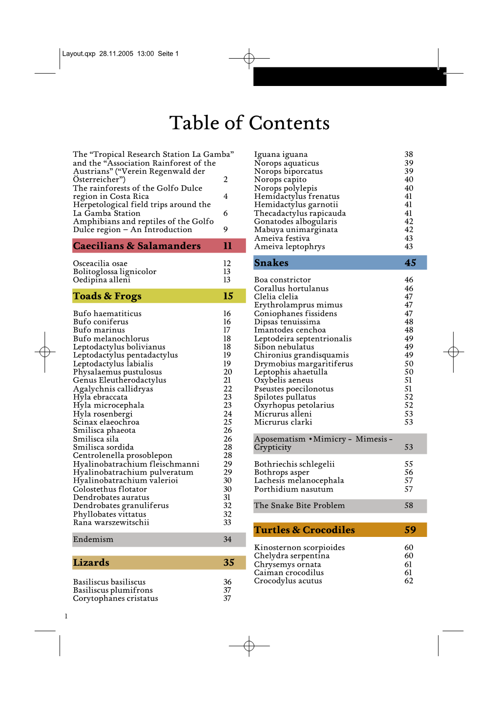 Table of Contents