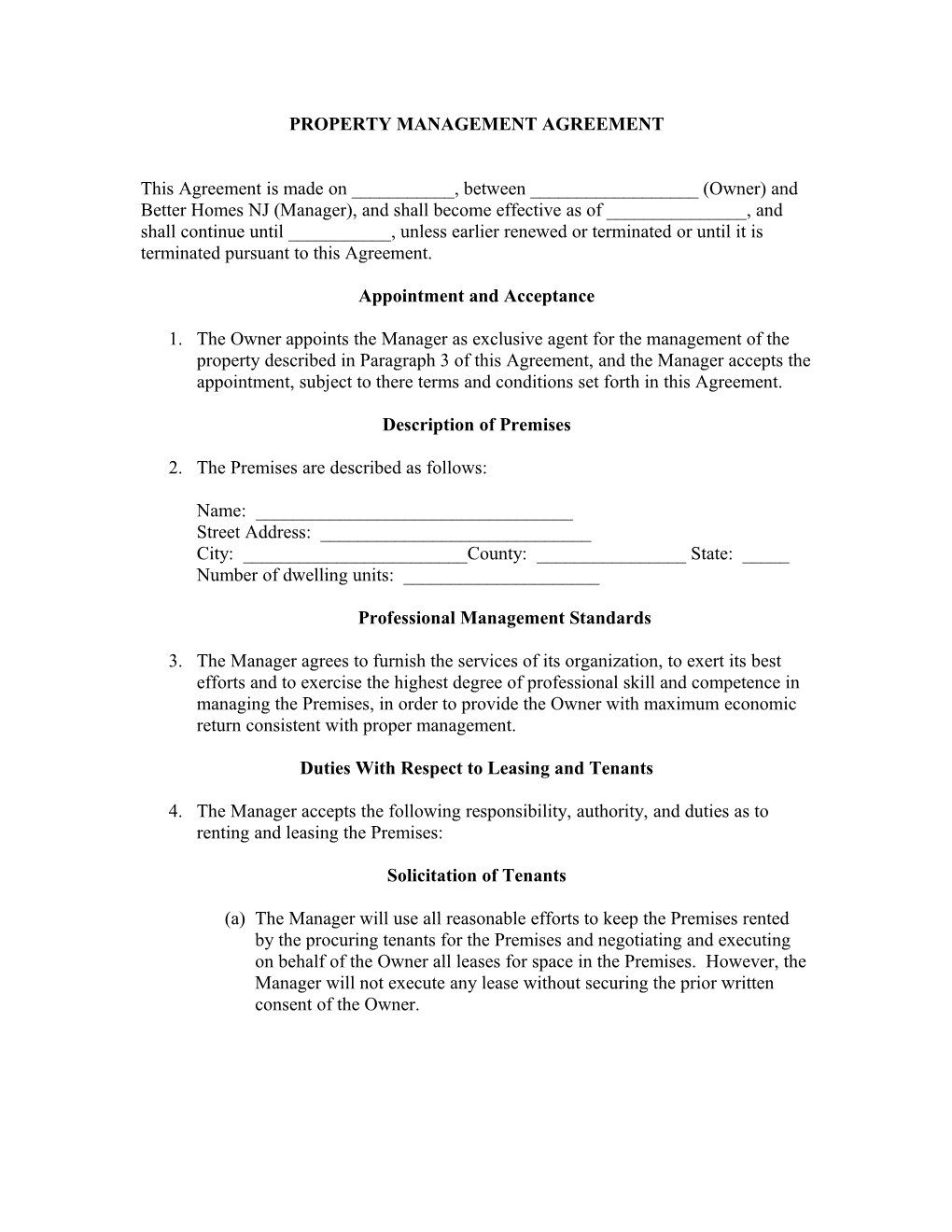 Property Management Agreement s1