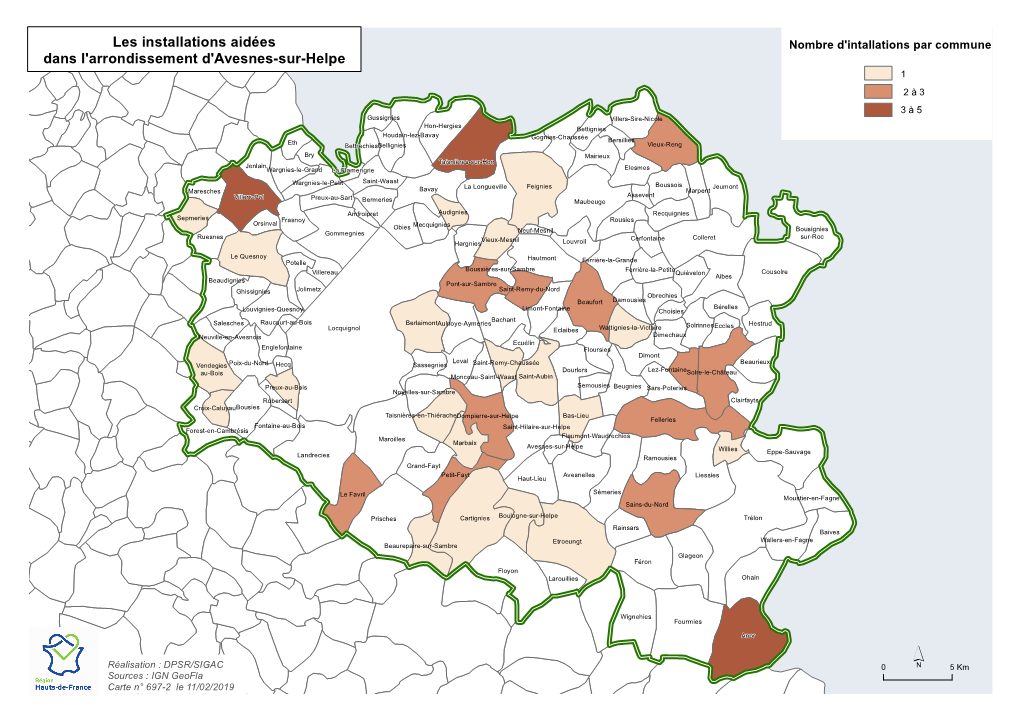 Les Installations Aidées Dans L'arrondissement D'avesnes-Sur