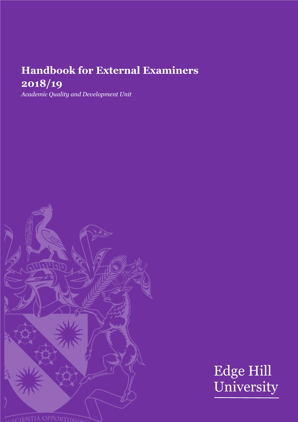 Handbook for External Examiners 2018/19