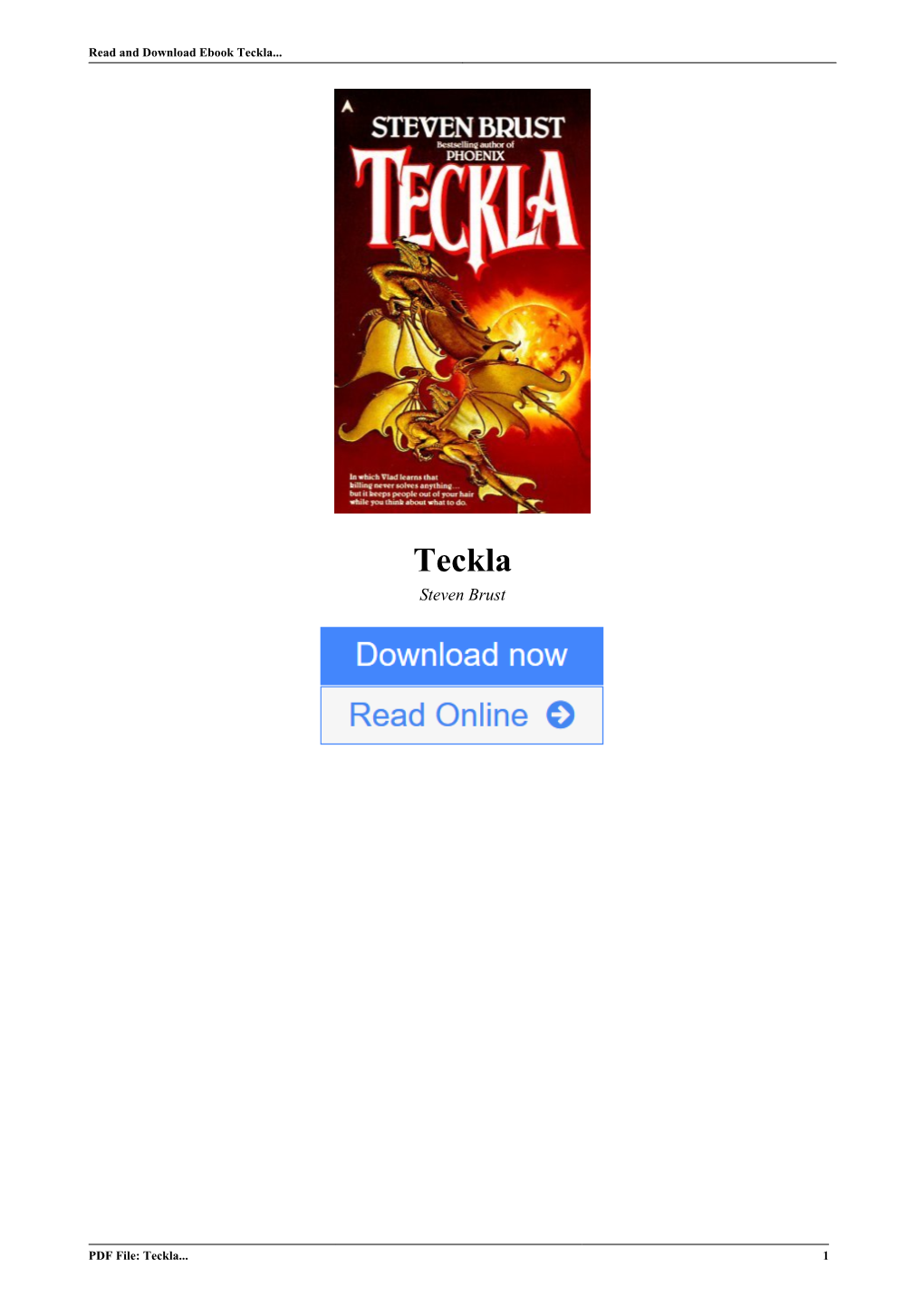 Teckla by Steven Brust