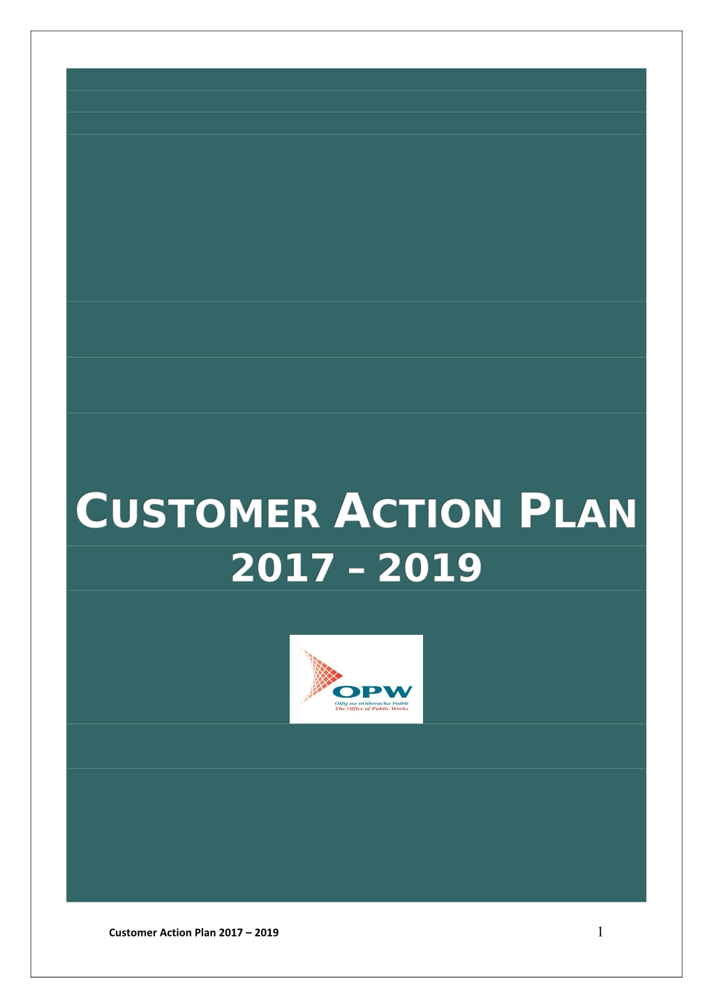 Customer Action Plan 2017 – 2019 1