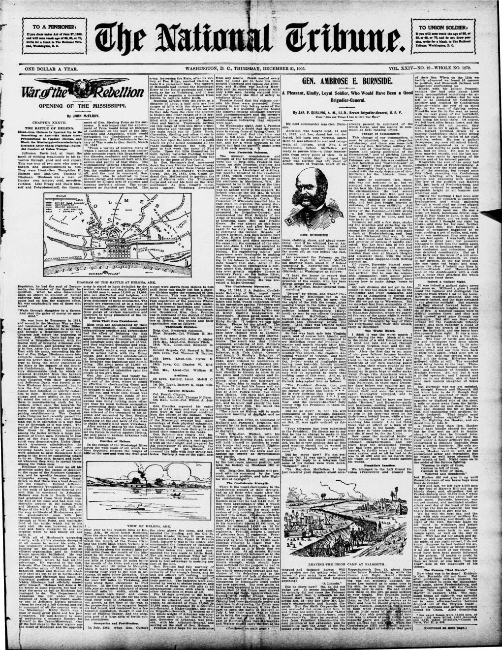 GEN. AMBROSE E. BURNSIDE. Position, Stonewall Jackson and of Memphis Had Opened the Mississippi Ston, and Hurlbut Was Holding: Mem¬ Longstreet Confronting Us