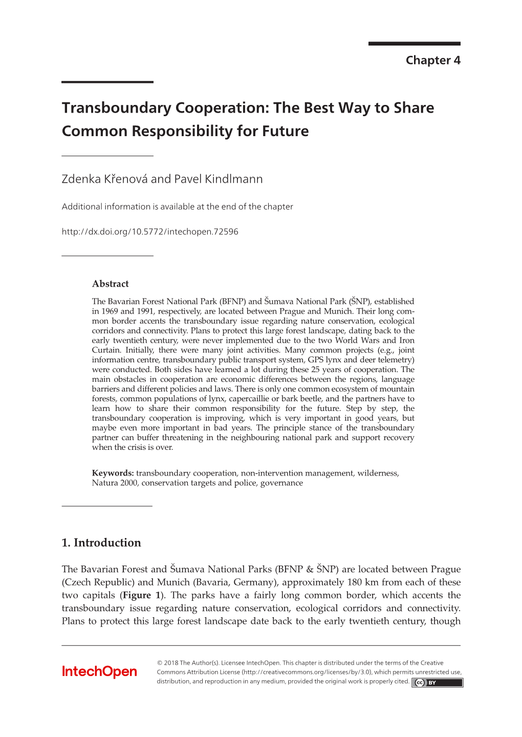 Transboundary Cooperation: the Best Way to Share Transboundarycommon Responsibility Cooperation: for Future the Best Way to Share Common Responsibility for Future