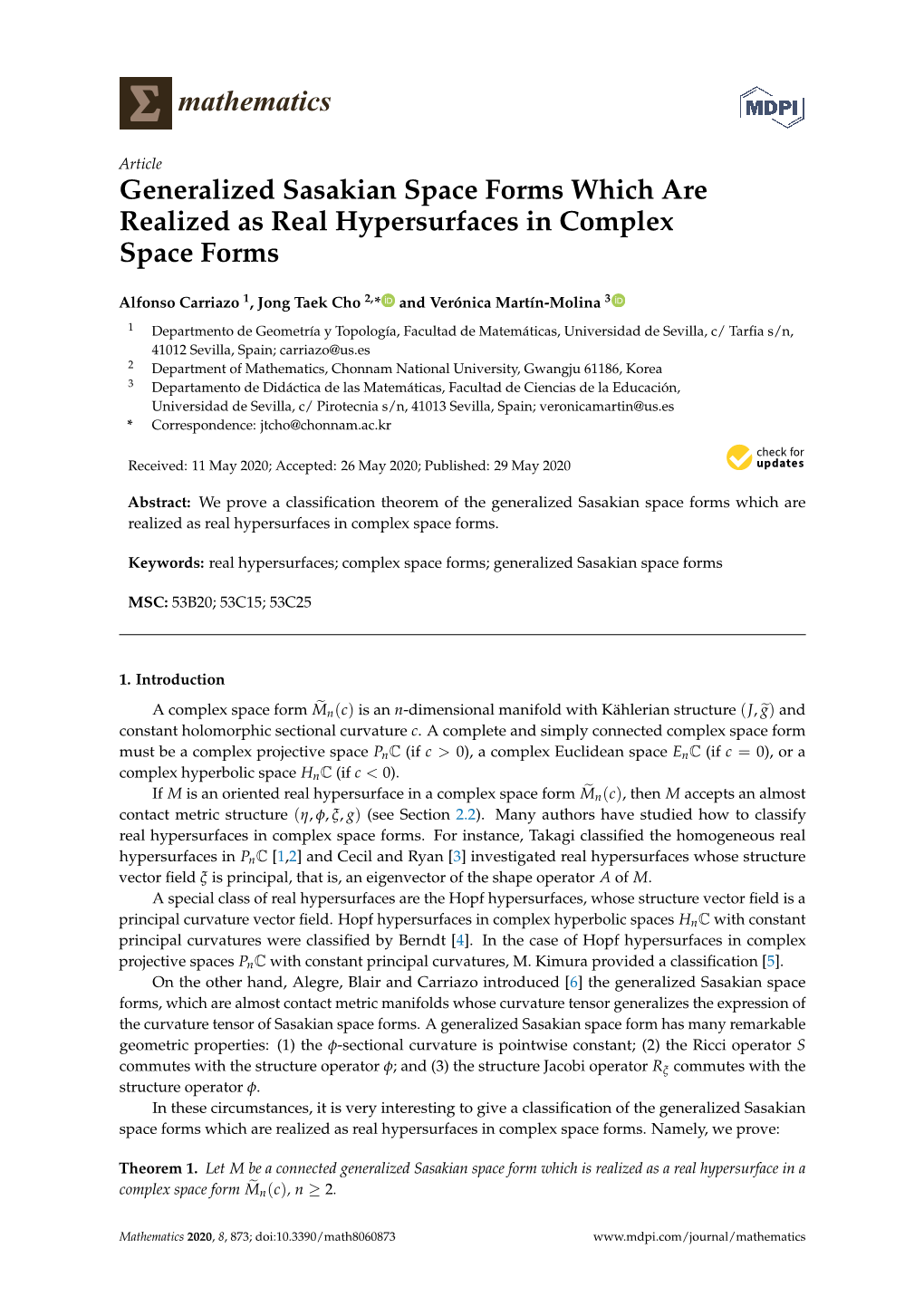 Generalized Sasakian Space Forms Which Are Realized As Real Hypersurfaces in Complex Space Forms