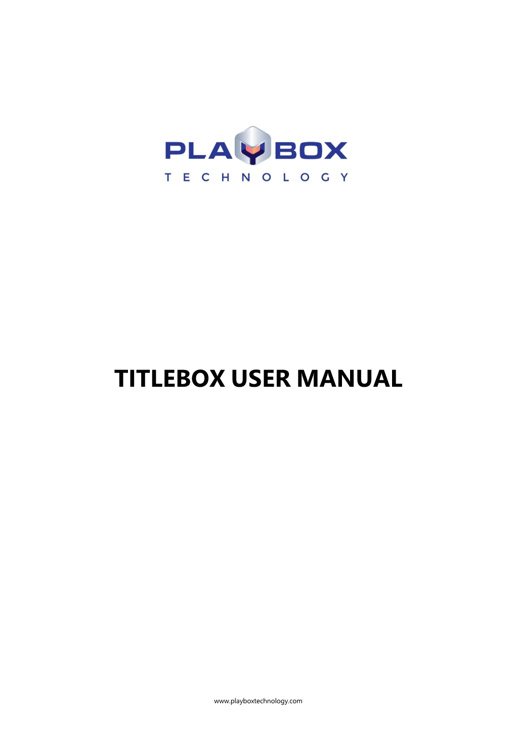 Titlebox User Manual