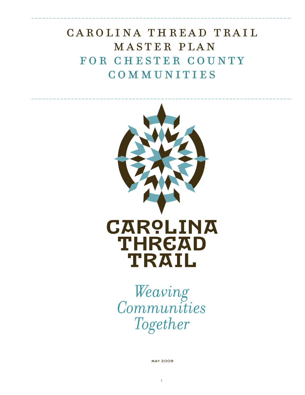 Carolina Thread Trail Master Plan for Chester County Communities