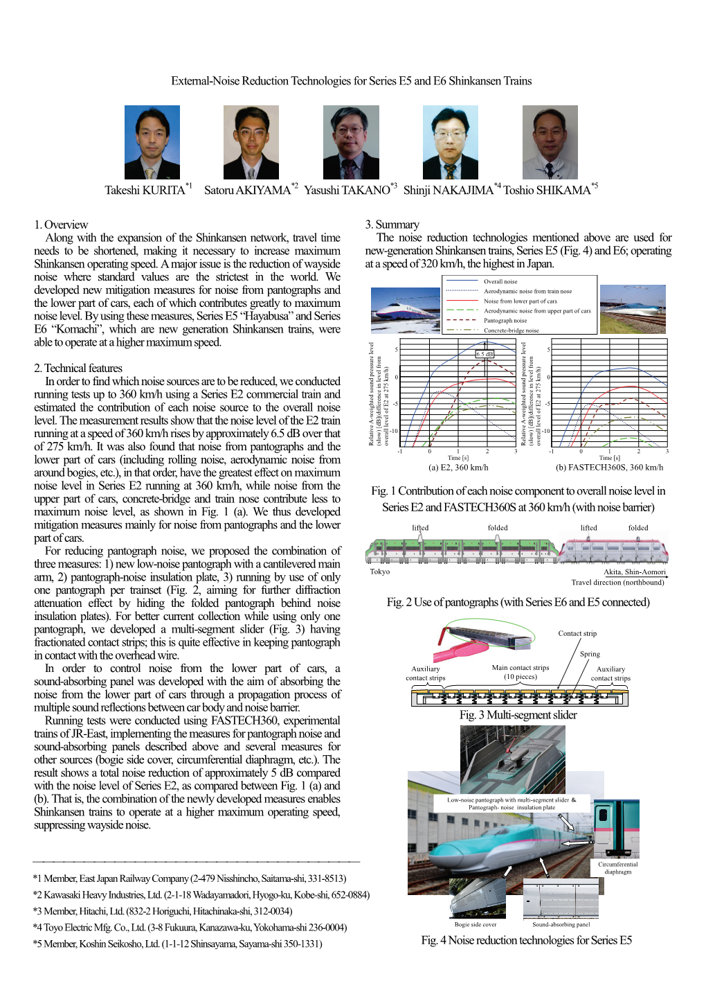 External-Noise Reduction Technologies for Series E5 and E6 Shinkansen Trains