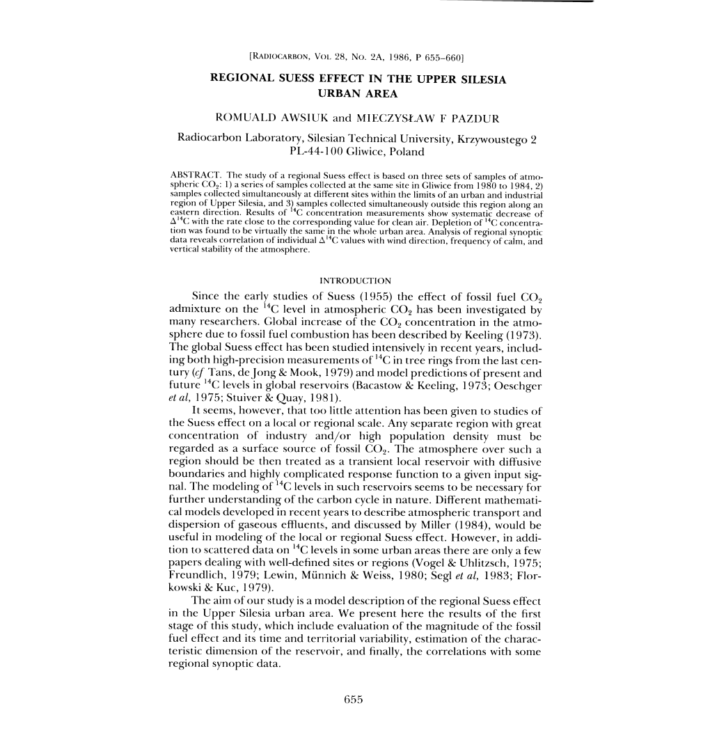 Admixture on the C Level in Atmospheric CO2 Has Been Investigated by Many Researchers