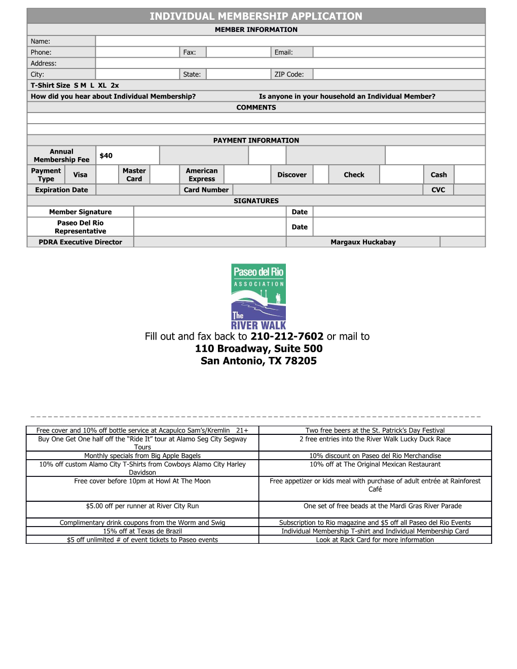 Individual Membership Application