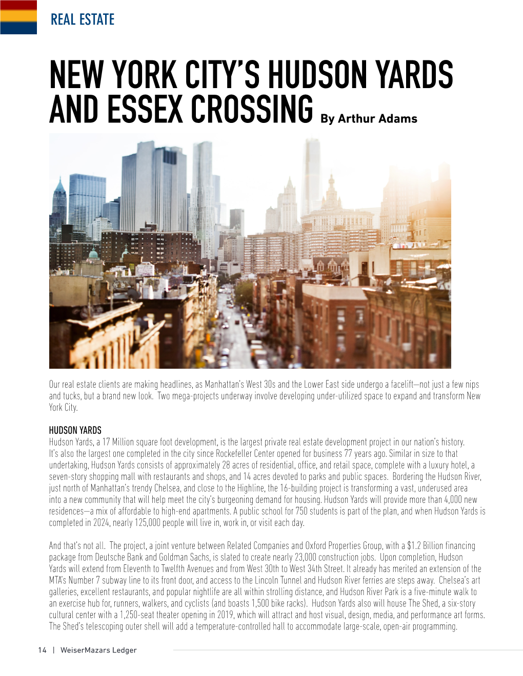 New York City's Hudson Yards and Essex