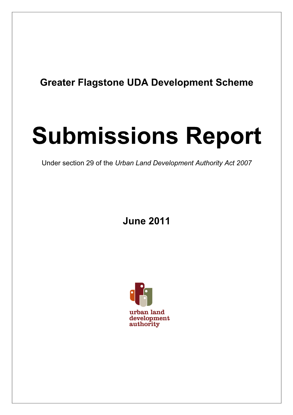 Greater Flagstone PDA Submissions Report