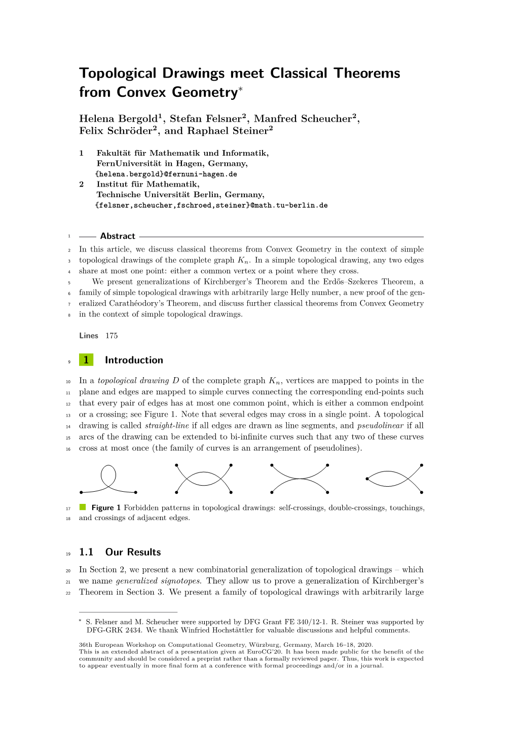 Topological Drawings Meet Classical Theorems from Convex Geometry∗