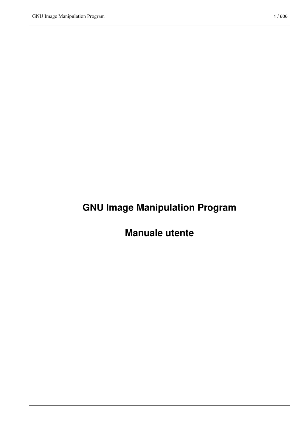 GNU Image Manipulation Program Manuale Utente