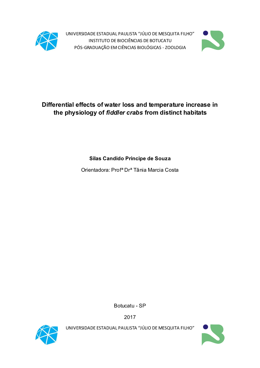 Differential Effects of Water Loss and Temperature Increase in the Physiology of Fiddler Crabs from Distinct Habitats