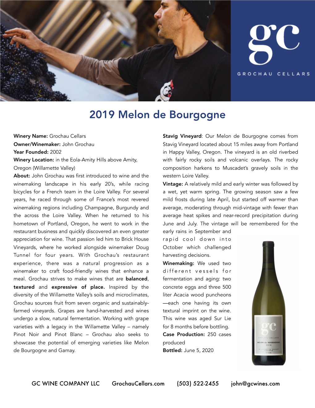 2019 Melon De Bourgogne