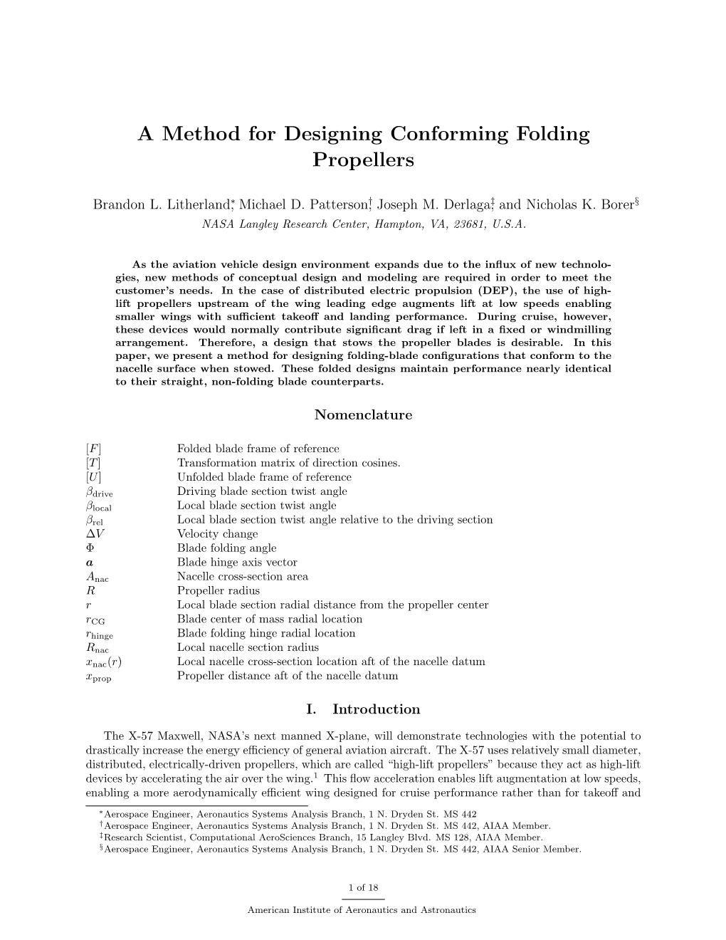 A Method for Designing Conforming Folding Propellers