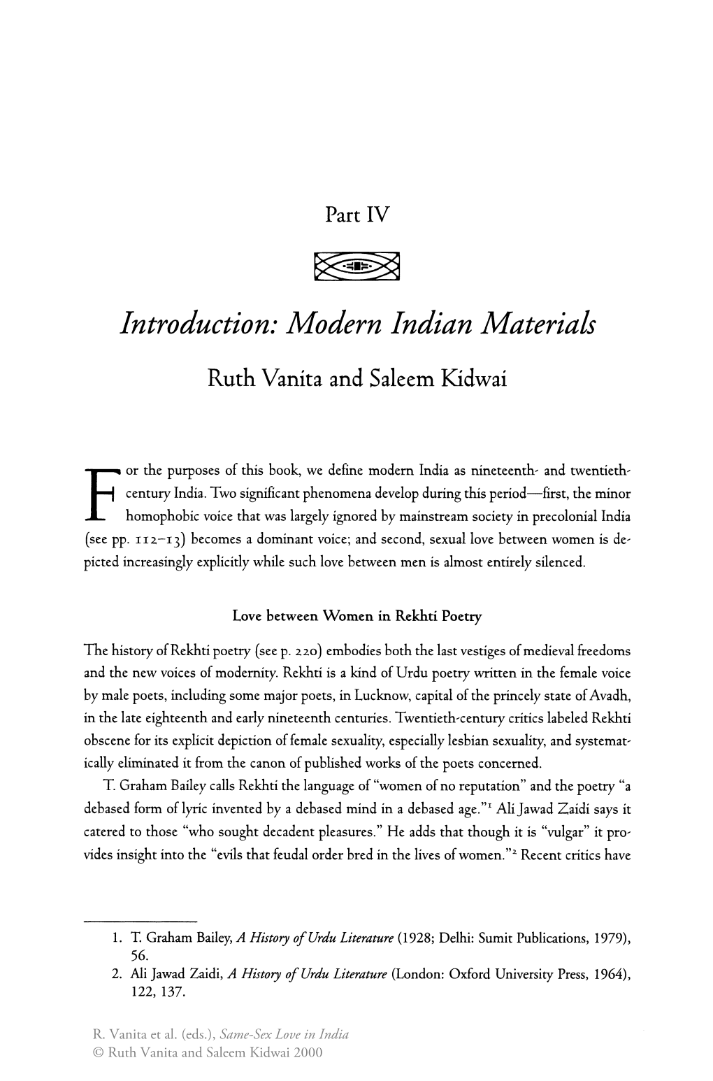 Introduction: Modern Indian Materials