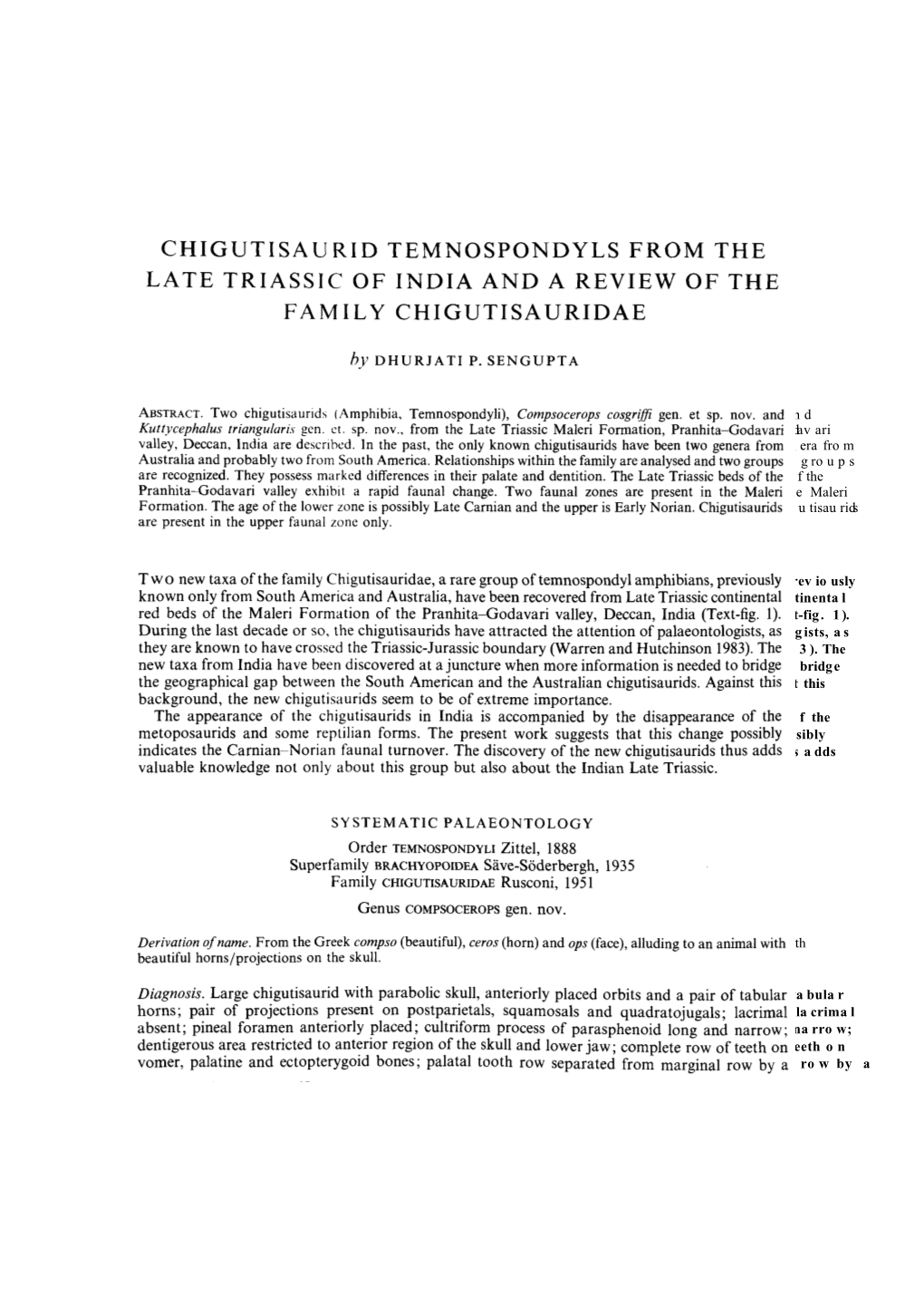 Chigutisaurid Temnospondyls from the Late Triassic of India and Review