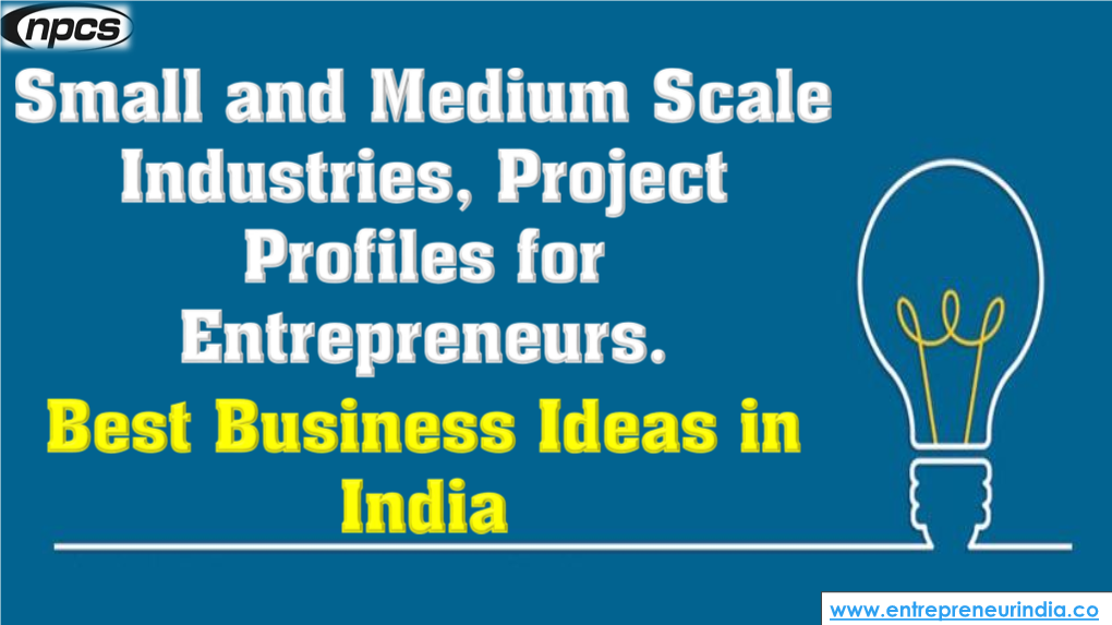 Small and Medium Scale Industries