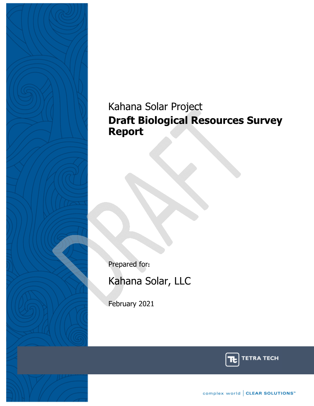 Draft Biological Resources Survey Report