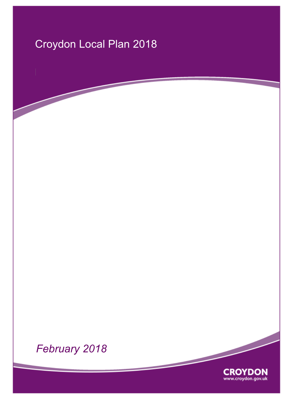 February 2018 Croydon Local Plan 2018