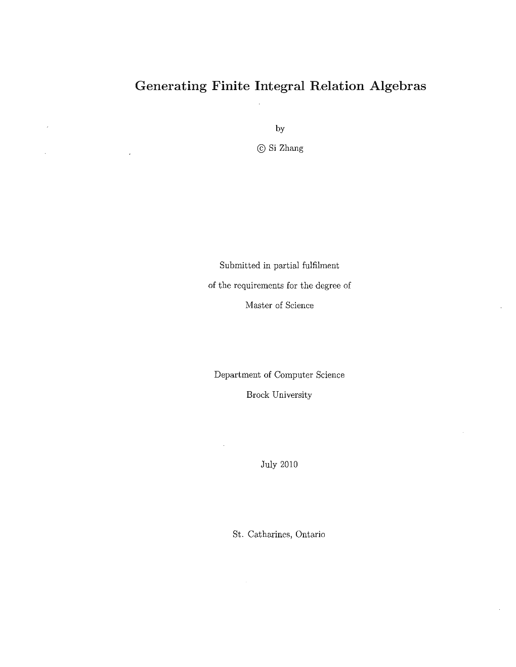 Generating Finite Integral Relation Algebras