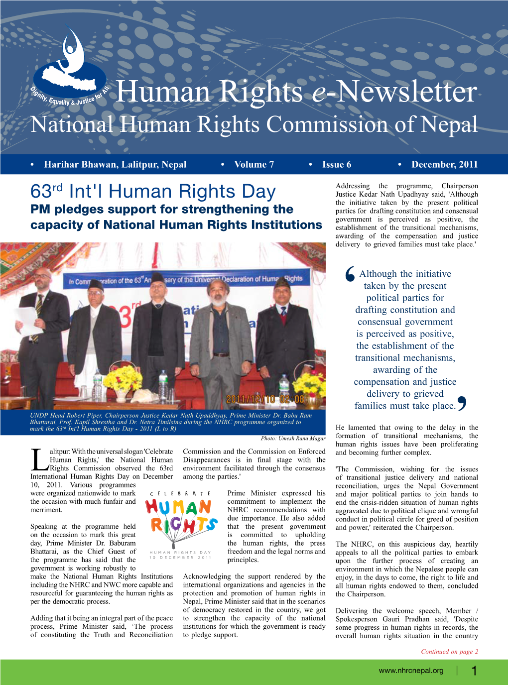 Human Rights E-Newsletter National Human Rights Commission of Nepal