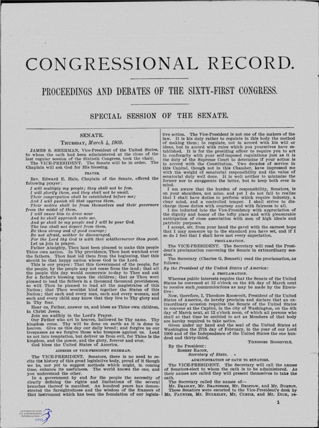 Inaugural Address