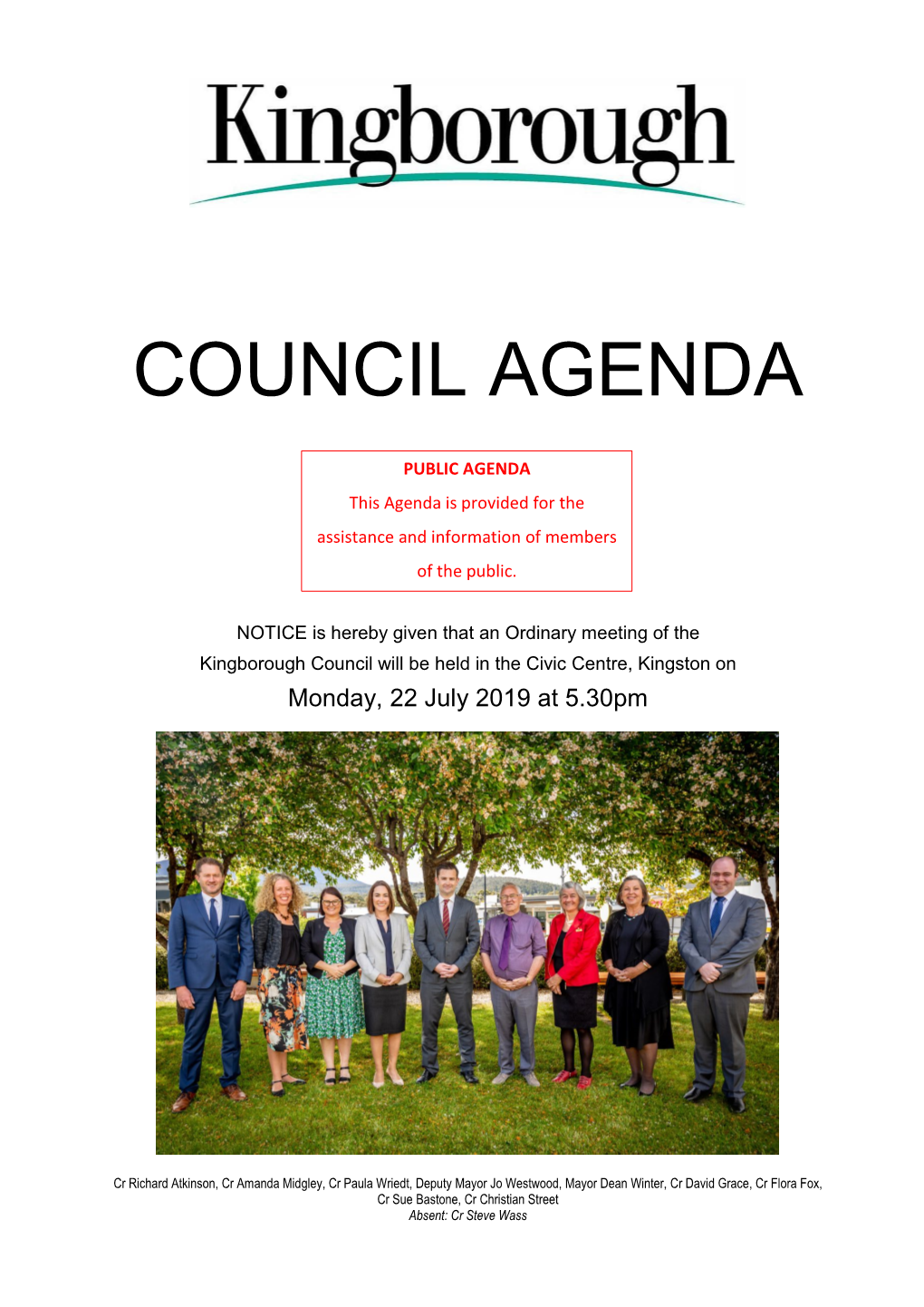 Council Agenda