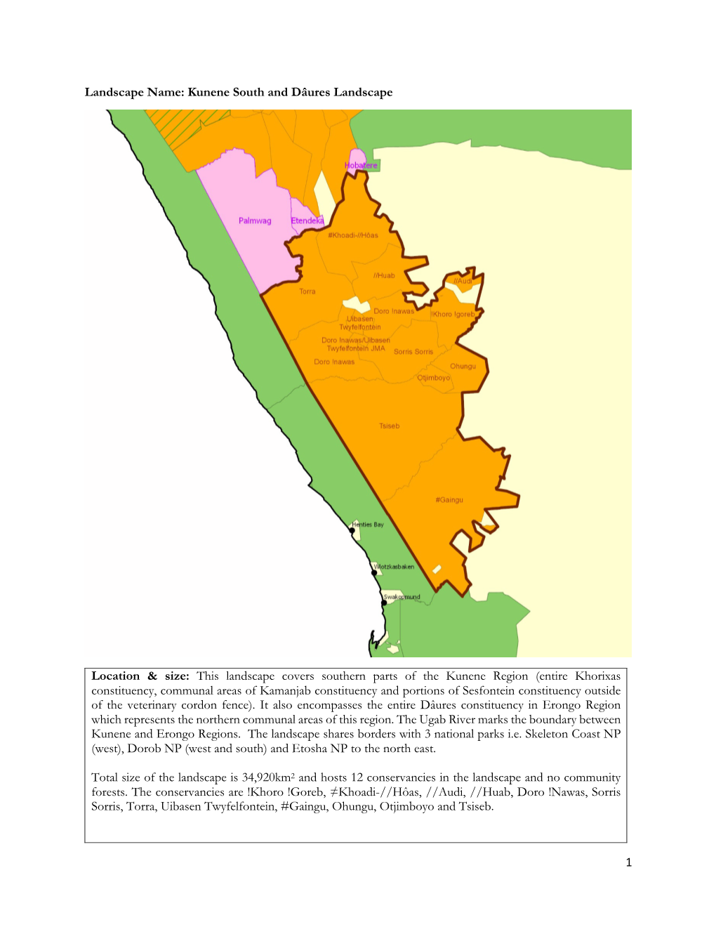 Kunene South and Daures Landscape