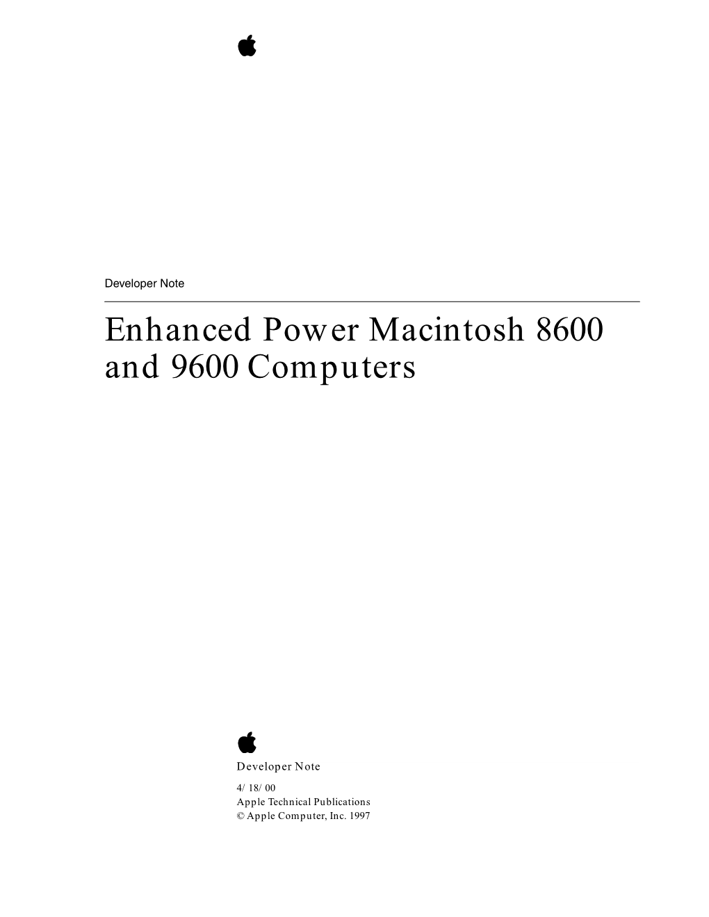 Enhanced Power Macintosh 8600 and 9600 Computers