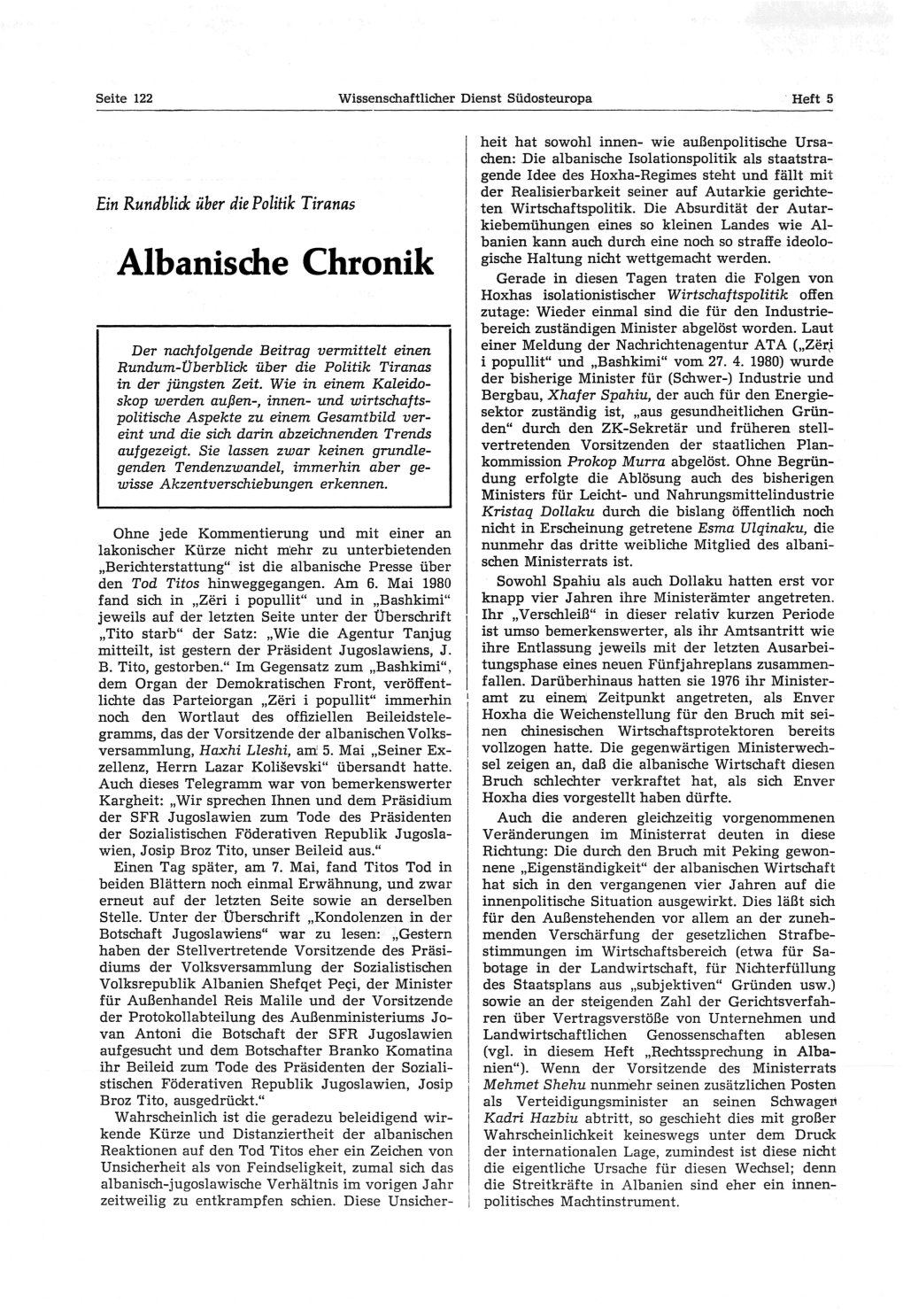 Albanische Chronik